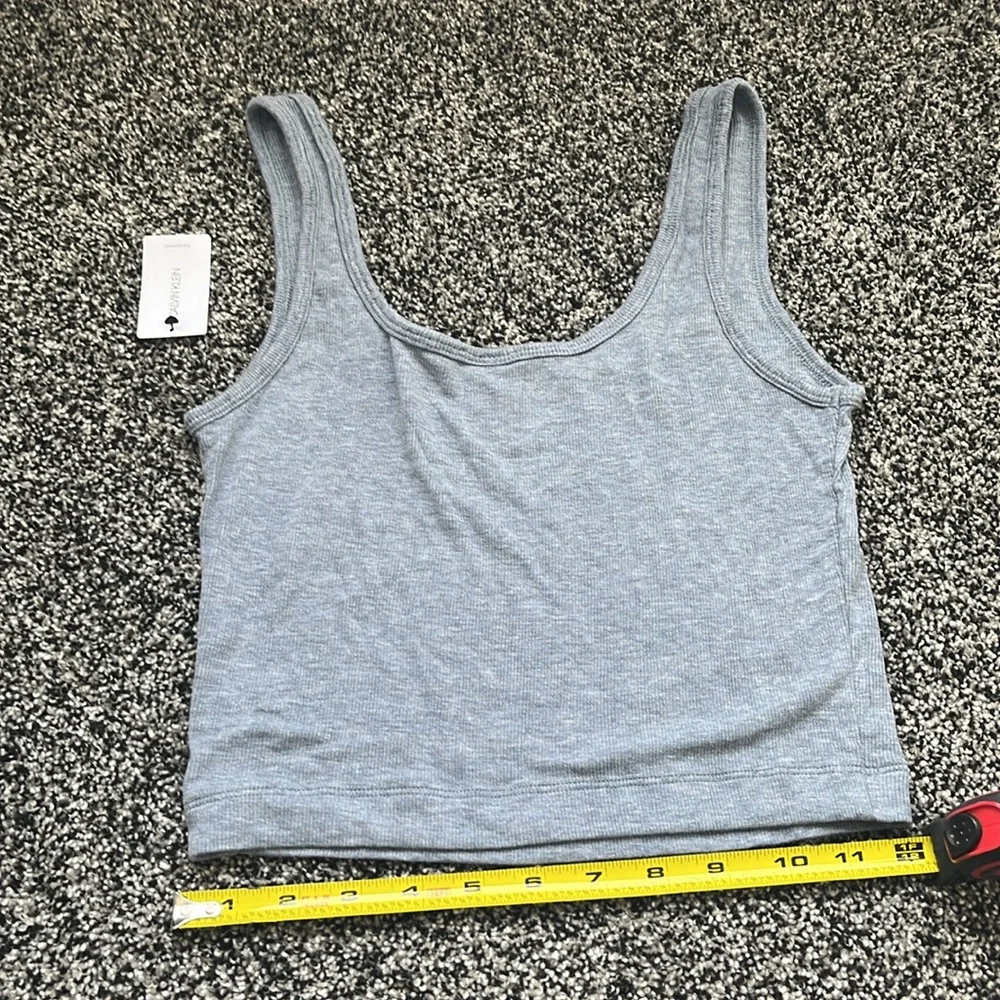 NWT Calvin Klein Pure Ribbed Tank in Grey - Picture 5 of 5